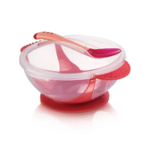 Feeding Bowl & Spoon Set - Red
