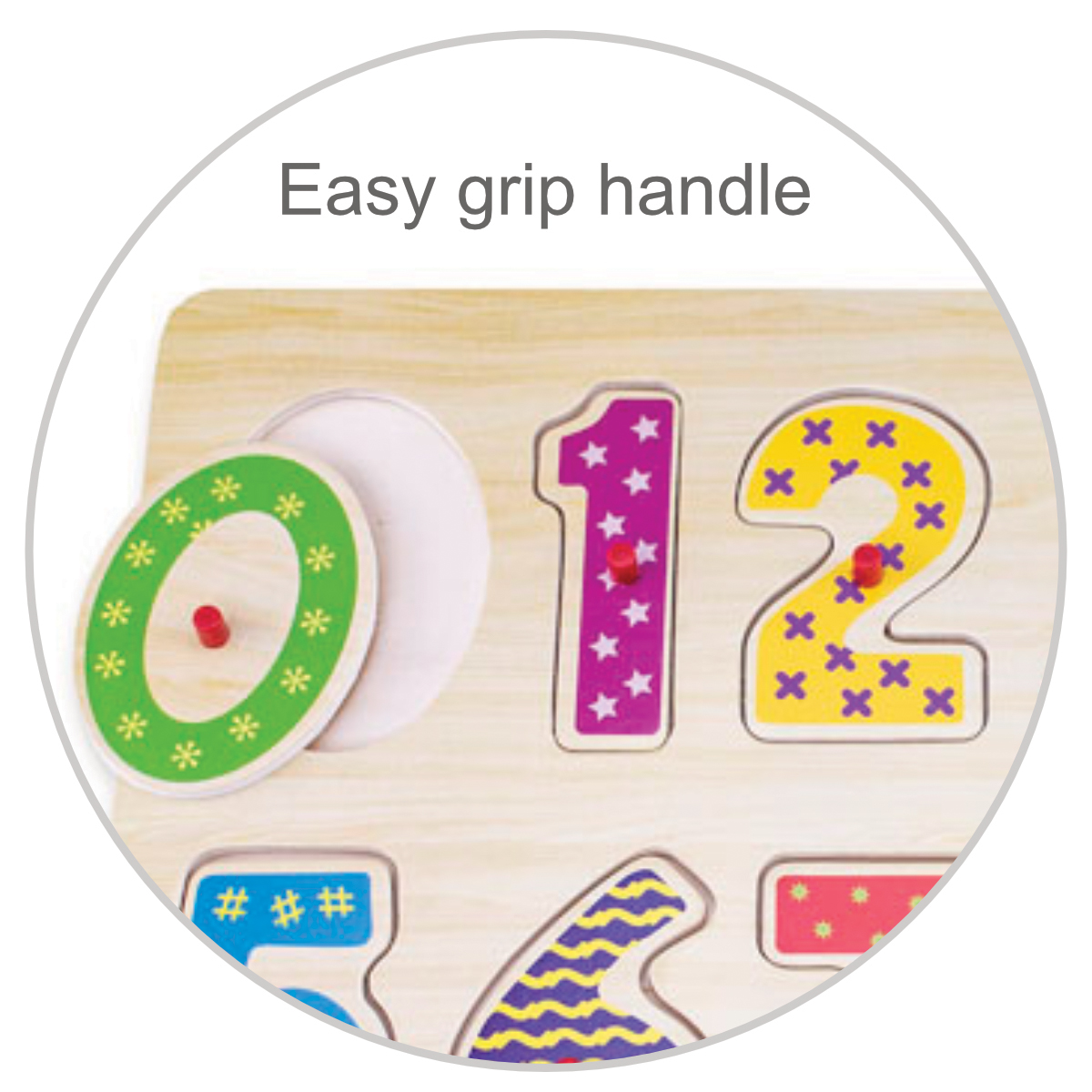 Kids Numbers Wooden Peg Puzzle – 10 Piece Educational Toy - Image 2