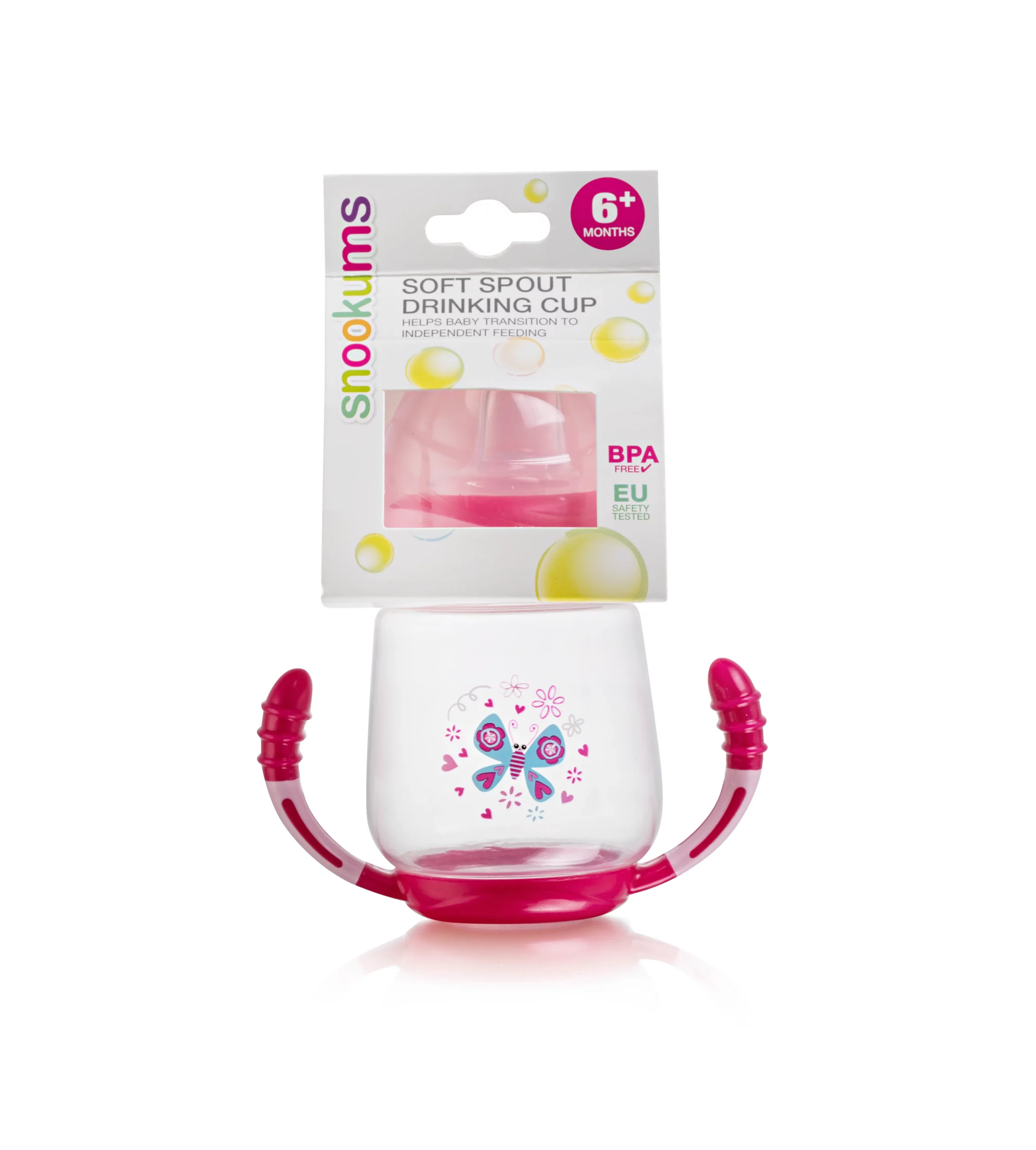 Snookums Soft Silicone Spout Non-Spill Training Cup – 6 Months + - Image 4