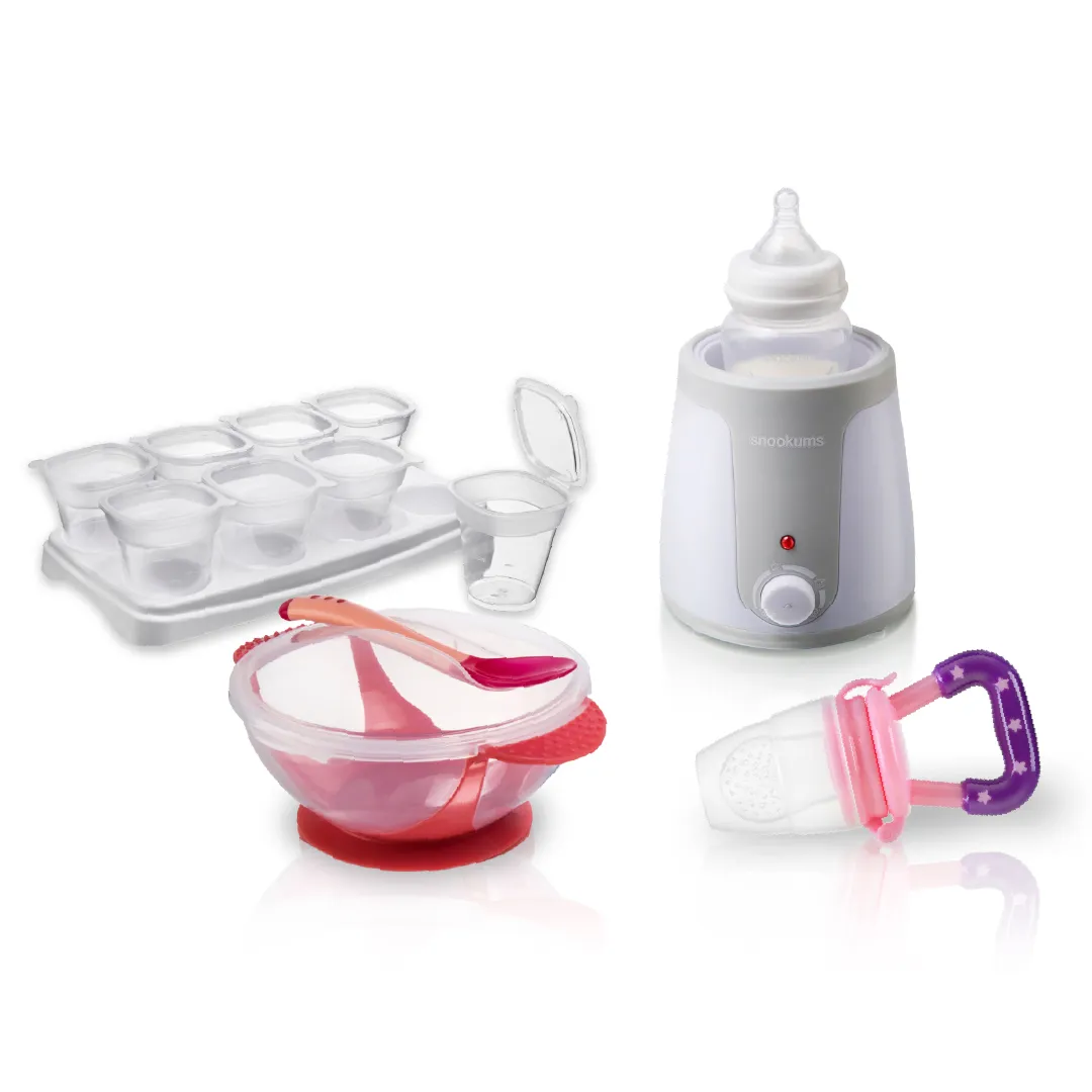 Snookums Ultimate Weaning Bundle - Red & Pink